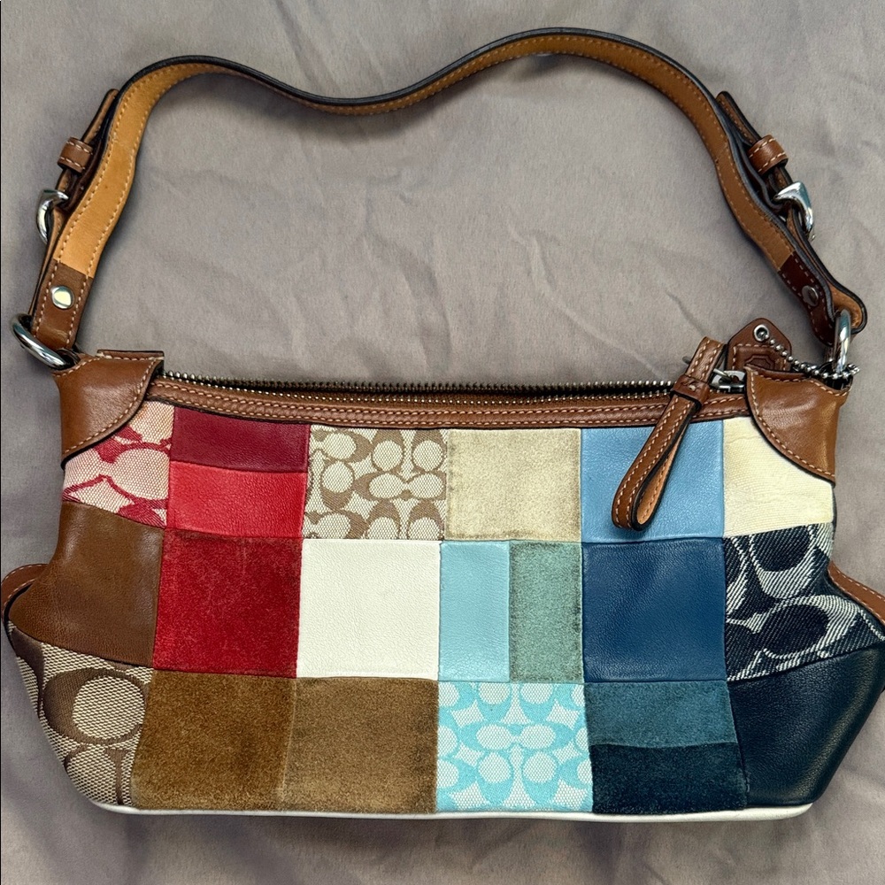 2004 Coach Patchwork Leather Shoulder Bag